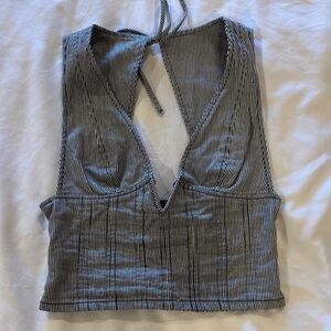 Free People Striped Crop Top